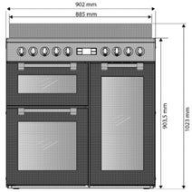 Beko 90 cm Black Induction Multi Door Freestanding Oven BRC916IMB hero image