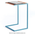 Reddie Suzy Teak Natural Top Blue Metal Base Side Table CPTSZ45X40X65W1M5 image NaN