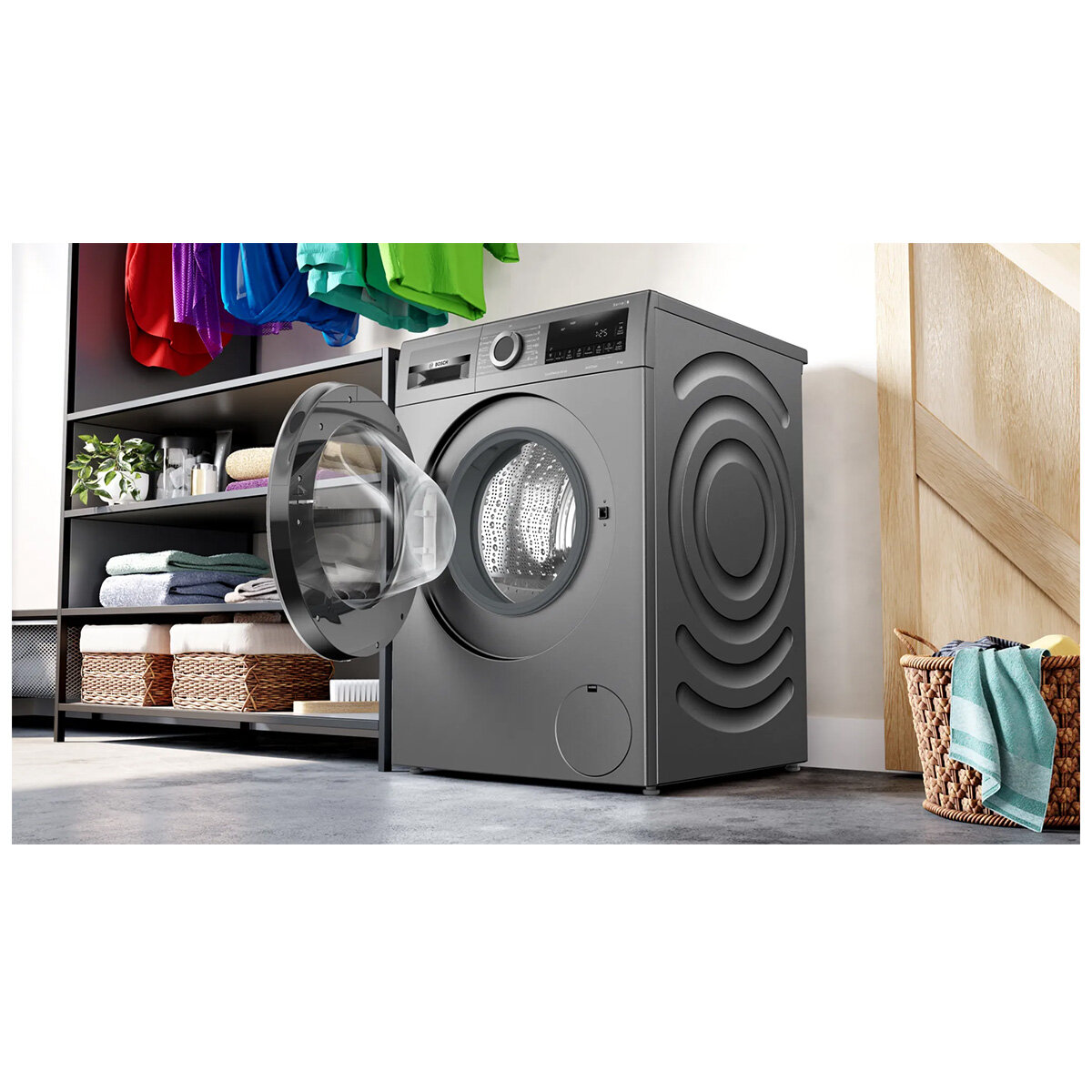 Bosch Series 6 9kg Front Load Washing Machine Graphite WGG2449RAU hero image