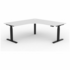 OLG Agile+ Adjustable 90 Degree Workstation 1800x1800x750 White Worktop with Black Frame OG_AG3MEW181875BWLH image NaN