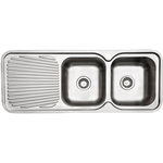 Arc IS12RS4 Double Bowl Left Hand Drainer Inset Sink hero image
