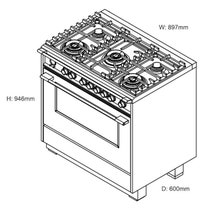 Fisher & Paykel 90cm Series 5 Freestanding Dual Fuel Cooker Stainless Steel OR90SCG1X1 hero image
