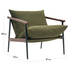 Zinus Wood and Metal Frame Armchair with Foam Cushion Green AU-USHSL4ZC-31B image NaN