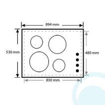 Westinghouse Gas Cooktop WHG956WA hero image