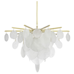 CTO Lighting Nimbus Medium Chandelier Light - Satin Brass NIMCHMSBFG hero image