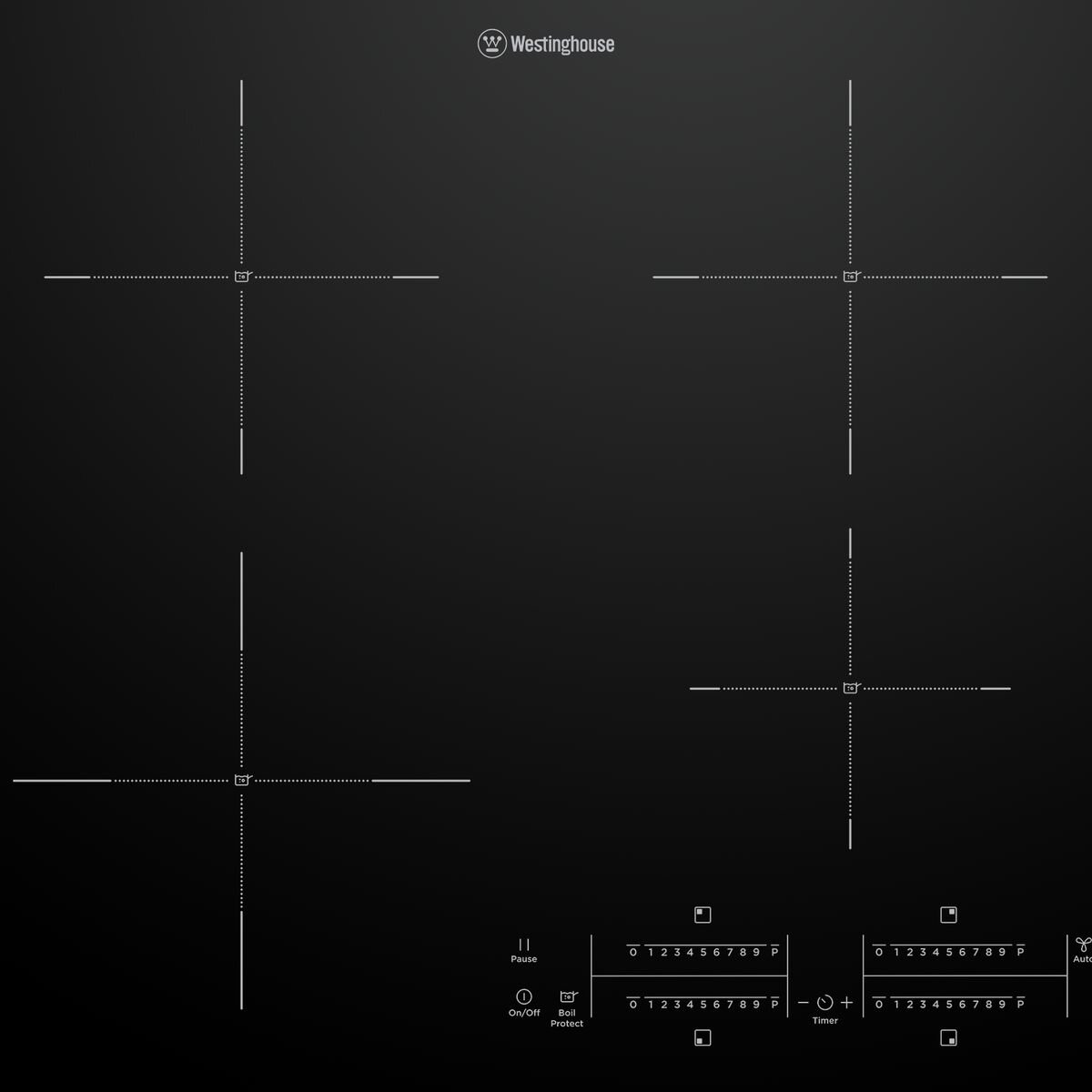 Westinghouse 60cm 4 Burner Zone Induction cooktop WHI643BE hero image