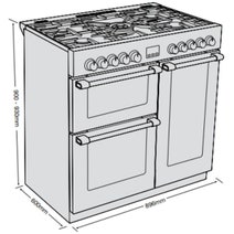 Belling Cookcentre 90cm Duel Fuel Black Freestanding Oven BCC900DFB hero image