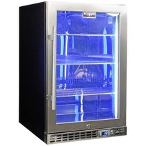 Schmick 121L Under Bench Front Venting Glass Door Bar Fridge SK116SS hero image