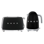 Smeg Temperature Control Kettle and Four Slice Toaster Breakfast Pack Black KLF04BLAUTSF03BLAU hero image