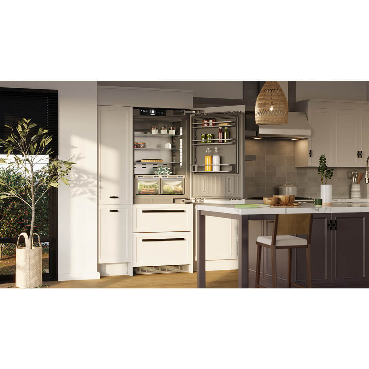 Liebherr 402L Integrated Bottom Mount Fridge Right Hinge ECBN7870RH hero image