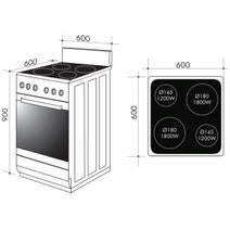 Artusi 60cm Stainless Steel Electric Freestanding Oven AFC607X hero image