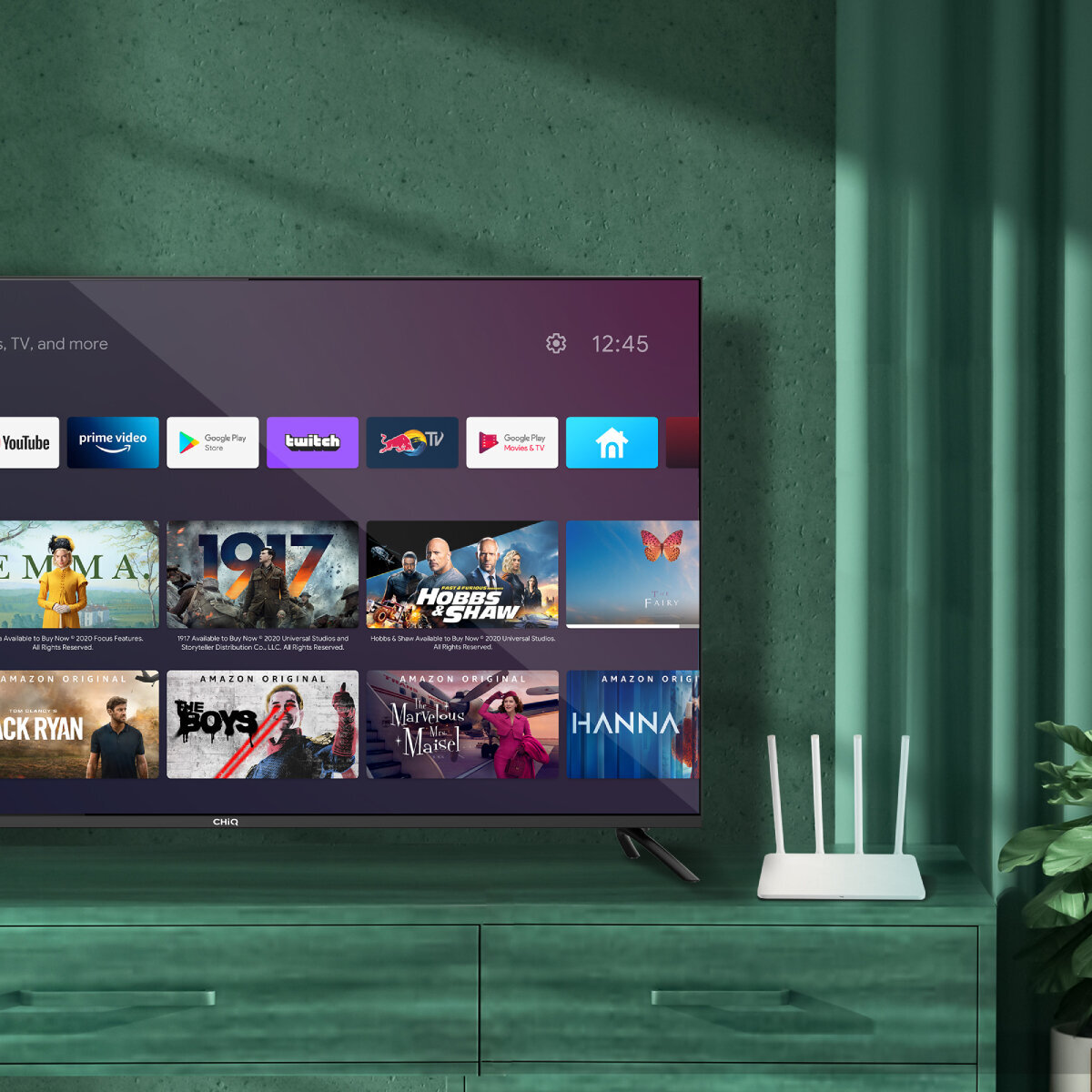 CHiQ 55" 4K UHD Android TV U55G7P hero image