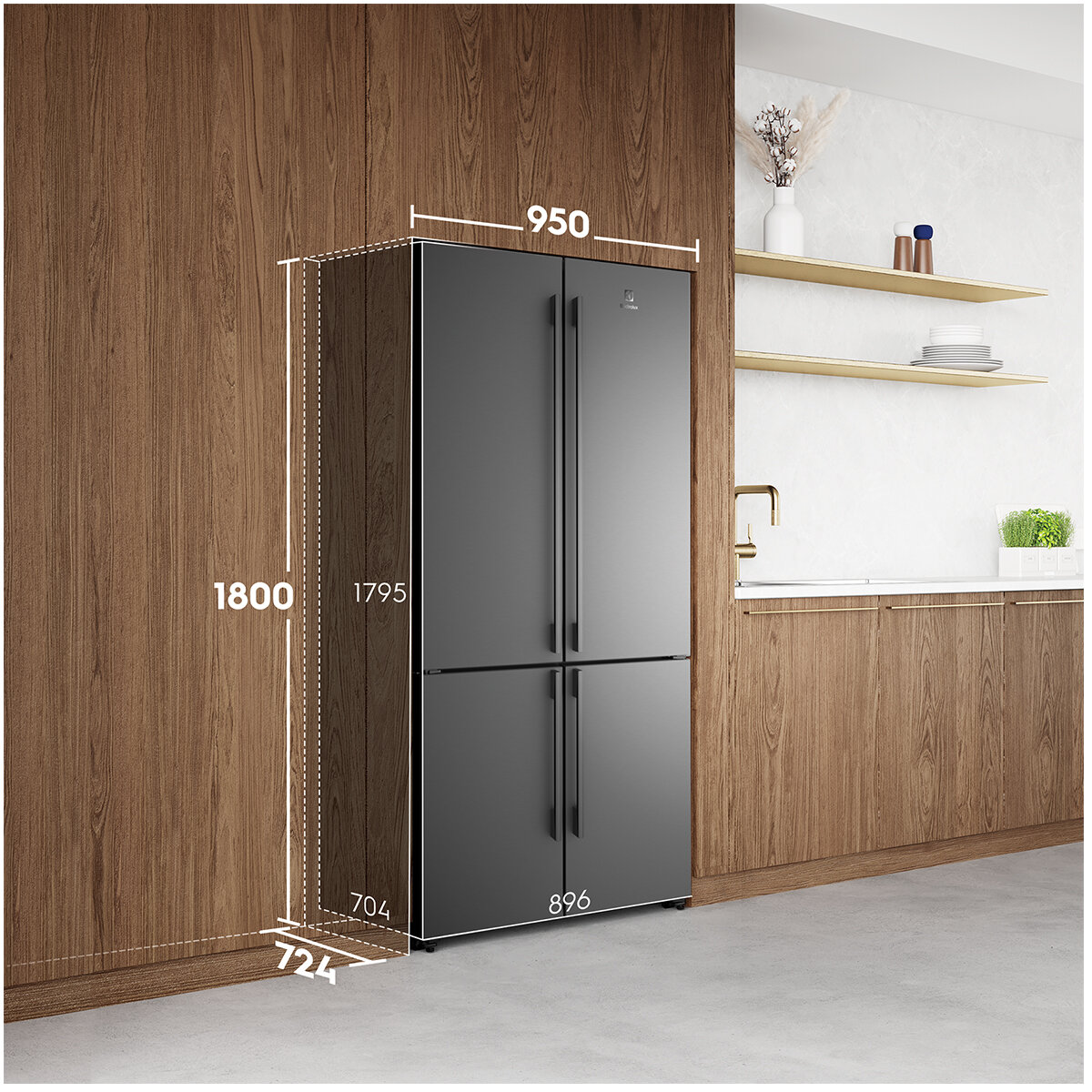 Electrolux 562L UltimateTaste 700 French Door Refrigerator Black EQE5607BA hero image