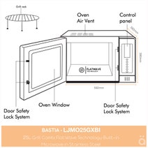 Linarie 25L Built In Flatbed Microwave Oven/Grill with Trim Kit LJMO25GXBI hero image