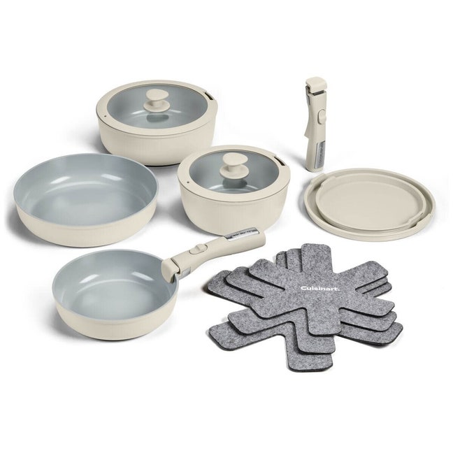 Cuisinart ClickSmart Non-Stick Detachable Handle 13 Piece Cookware Set ...
