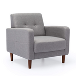 Zinus Adair Modern Armchair with Armrest Pockets Light Grey AU-AD-LG-AC hero image