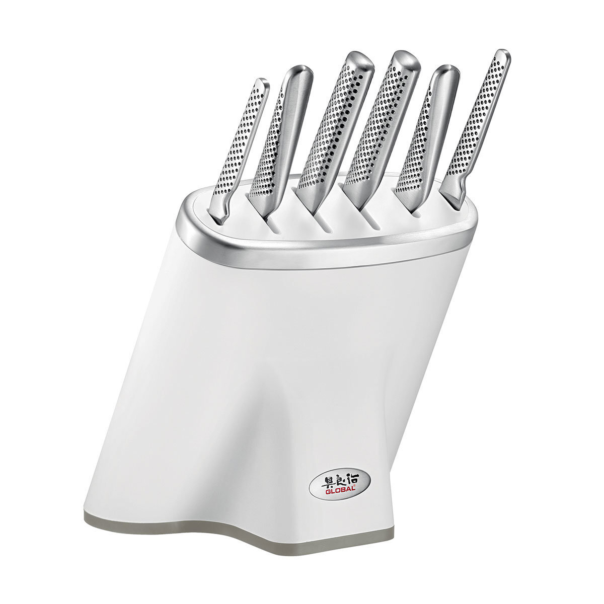 Global 79618 Zeitaku Shiro 7 Piece Knife Block Set Appliances