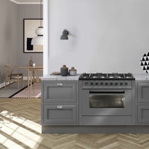 ILVE 90cm Grigio Lusso Freestanding Dual Fuel Oven/Stove L096WM3GRD hero image