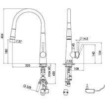Franke TA7032 Rolux Light Pull Out Tap with LED Light hero image