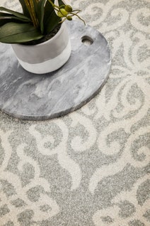 Rug Culture Chrome Large Silver & Off White Rug 290X200CM - CRO-LYD-SIL-290X200 hero image