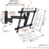 Vogel's WALL2245B Full-Motion TV Wall Mount for 32 to 55 Inch TVs Black image NaN