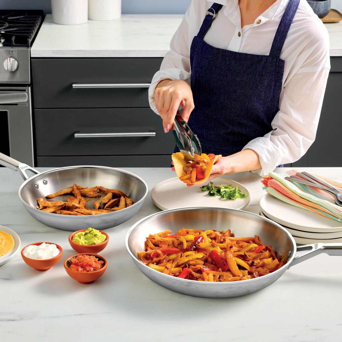 Ninja EverClad Commercial Grade Stainless Steel 7 Piece Cookware Set C99012 hero image