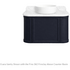 Turner Hastings Evara 75x53 Wall Hung Vanity with Real Marble Top To Suit Above Counter Basin Aegean Blue 1TH EV755-AB-1TH image NaN