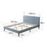 Zinus Liam Classic Home Double Upholstered Bed Base Light Blue AU-FPPPLB-12D image NaN