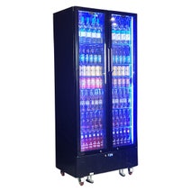 Schmick 694L Two Door Heated Glass Beverage Refrigerator Black SK668-B-HD hero image