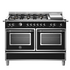 Bertazzoni 120cm Heritage Series 6 Burner + Griddle Plate Matte Black Dual Fuel Freestanding Oven HER126G2ENET image NaN