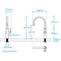 Billi B5000 Sparkling with Gooseneck Multifunction Mixer Tap - Brushed 915100GBR hero image