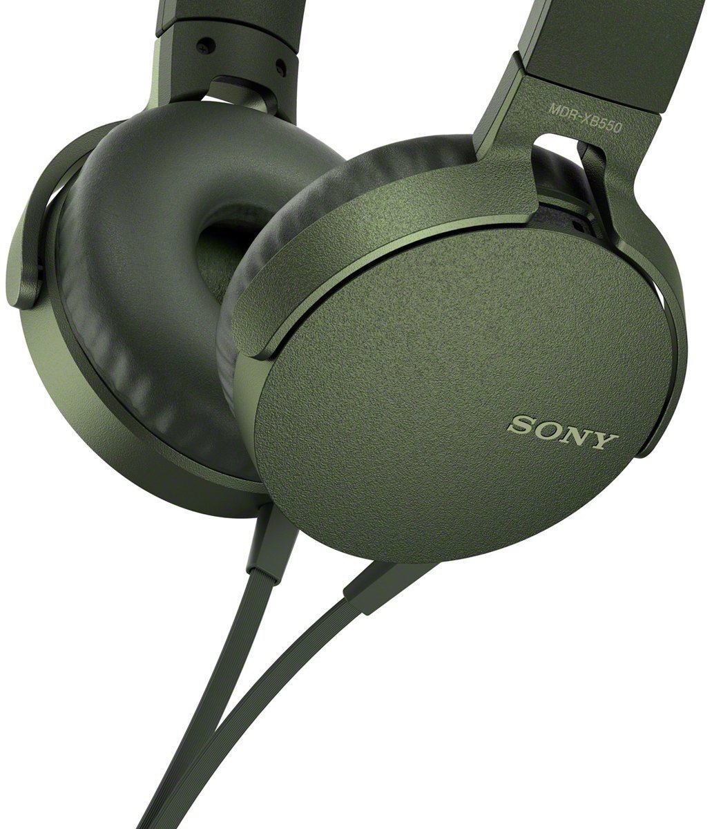 Sony MDRXB550APG Extra Bass On Ear Wired Headphones Green Appliances Online