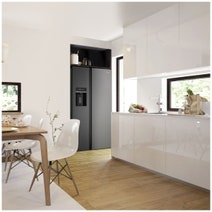 Westinghouse 596L Side By Side Fridge with Plumber Water Dispenser and Ice Maker Matte Black WSE6670BA hero image