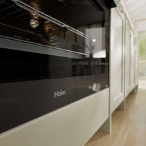 Haier 90cm 600 Series Built-in Pyrolytic Oven Black HWO90S17TPB3 hero image