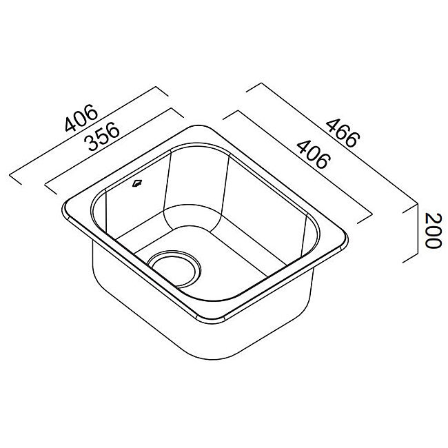 Abey AL100ALHBP The Hunter 30L Single Inset Laundry Tub with Left Hand Bypass hero image