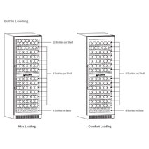Cantina 171 Bottle Dual Zone Wine Cabinet Black CCWID171B hero image