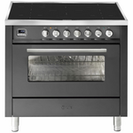 ILVE 90cm Pro-Line Single Electric Oven with Induction Cooktop Graphite LBI09WMPMG hero image