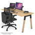 Jason.L Quadro A Leg Maple Desk with Natural Leg Black Cross Beam QDW1207.B.ME image NaN