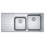 Franke Bell 1 and 3/4 Bowl Left Hand Drainer Sink BCX621LHD hero image