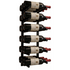 KingsBottle 18 Bottle Offset Peg Metal Rail Wall-Mounted Wine Rack RAIL0684-WPH03MBK image NaN
