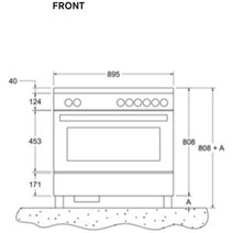 Bertazzoni 90cm Professional Airtec Dark Grey Induction Freestanding Oven with Integrated Downdraft PROCH94I1ECAT hero image