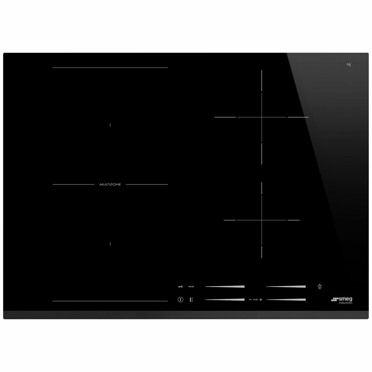 Smeg 70cm Classic 4 Zone Induction Cooktop With 1 Bridgeable Zone SI1M7743B hero image