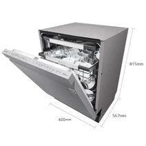 LG 15 Place QuadWash Built Under Dishwasher in Brushed Steel Finish with TrueSteam XD3A25UNS hero image