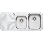 Oliveri PE312 Petite 1 and 3/4 Bowl Left Hand Drainer Topmount Sink hero image