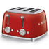 Smeg 50's Style 4 Slice Toaster Red TSF03RDAU image NaN