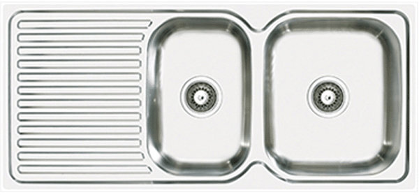 Abey EN180R Entry 1 and 3/4 Bowl Left Hand Drainer Sink hero image