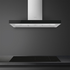 Smeg 90cm Universale Canopy Rangehood Stainless Steel with Black Glass Front KBT9L4VN image NaN