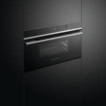 Fisher & Paykel 76cm Series 9 Contemporary Compact Combi-Microwave Oven Stainless Steel Accents OM76NDTDX1 hero image