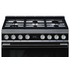 Smeg 90cm Portofino Freestanding Dual Fuel Oven/Stove Black CPF9GPBLA image NaN
