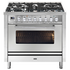 ILVE Professional Plus Series 90cm Dual Fuel Five Burner Oven with Milano Knobs P09PDWE3SS image NaN